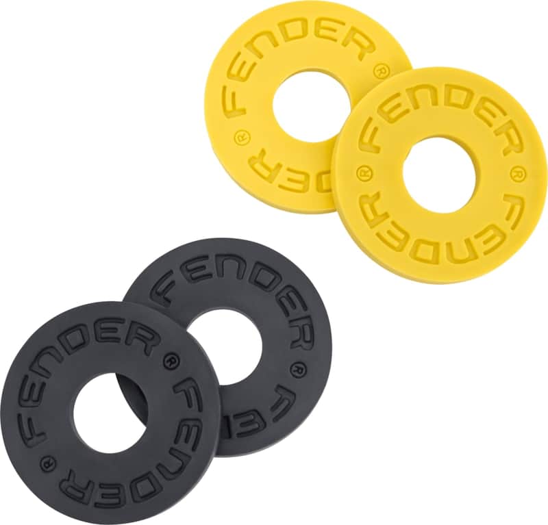 Fender Third Man Records Black & Yellow Strap Blocks Lock System (4-Pack) image 1