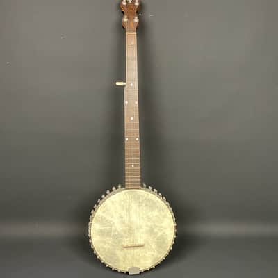 Vintage Open-Back 5-String Banjo c. 1920s-1940s Unbranded w/ Star Inlay & Gig Bag image 1