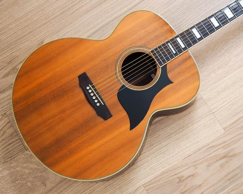 1970s Matao MW-405 Jumbo Vintage Acoustic Guitar Spruce Rosewood Hoshino Japan w/ Case image 1
