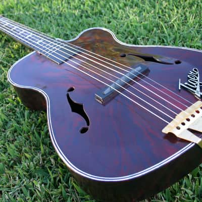 *LOOK* Emenee Tiger Plastic Guitar COOL Vintage 1960's image 1