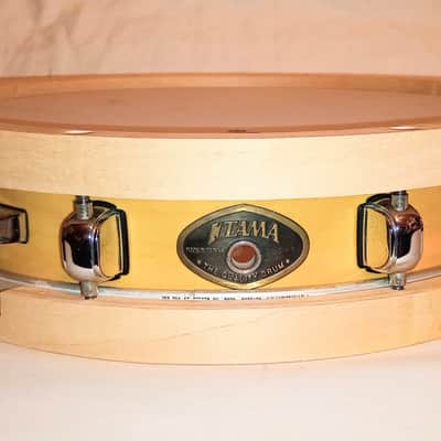 TAMA PICCOLO SNARE DRUM (see video)13" 8L 80's - NATURAL LACQUER-FREE SHIP TO C-USA! image 3