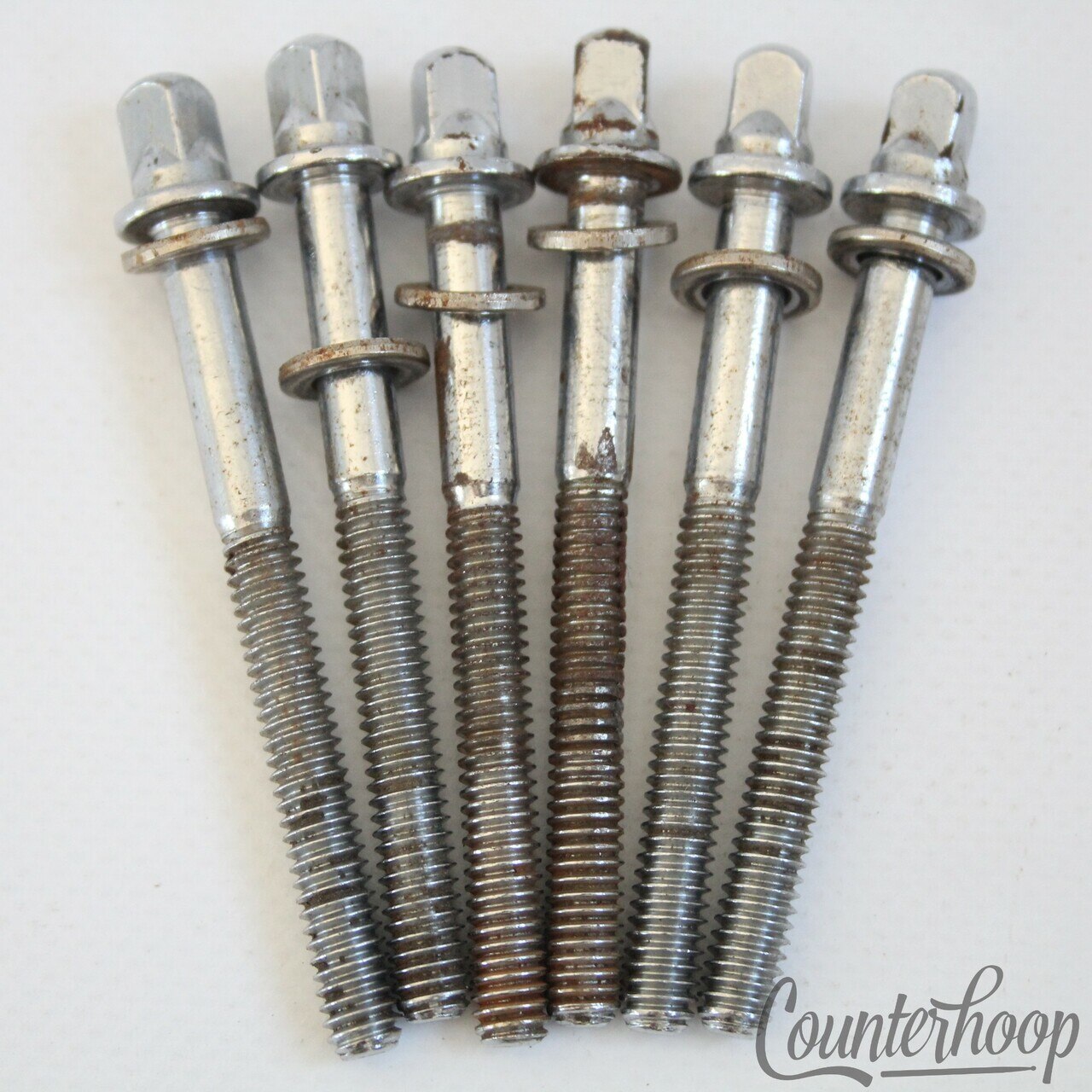 Ludwig 6x Tension T-Rods 2 1/4"Chrome Floor Tom Drum Super Classic Vintage 60s* — main photograph