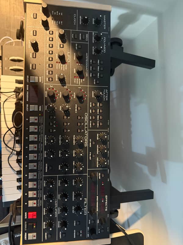 Sequential Trigon-6 Desktop 6-Voice Polyphonic Synthesizer 2023 - Present - Black with Wood Sides image 1