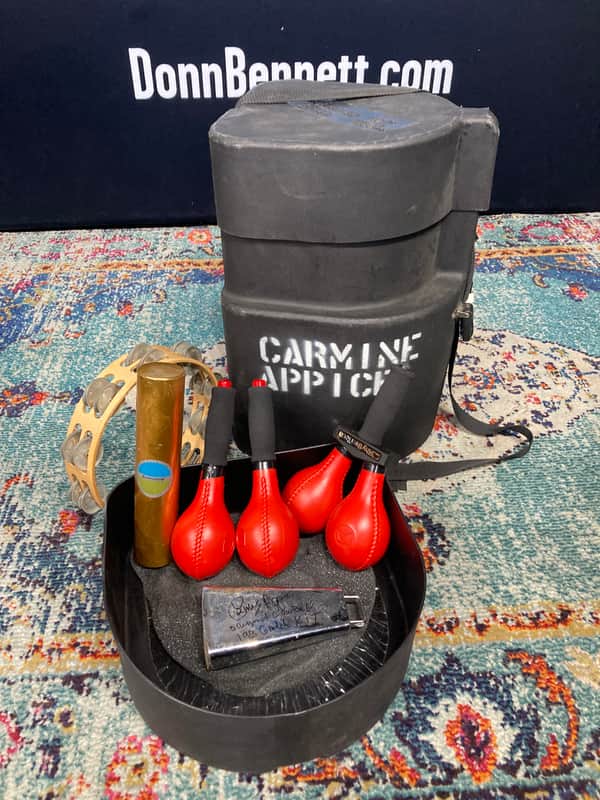 Carmine Appice's Percussion Pack With Protector Case. Earliest Known Piece Of Carmine's Gear! Signed! image 1