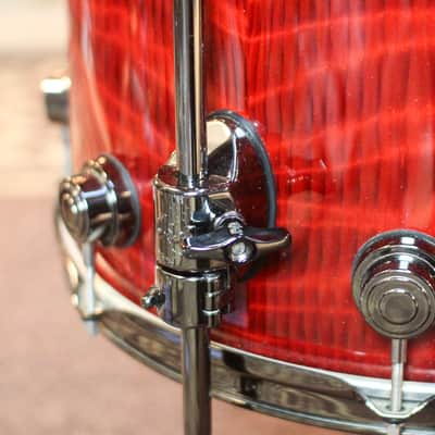 Used DW Collector's Maple Candy Apple Red over Redwood Stump Drum Set - 22,10,12,14,16,14sn image 8