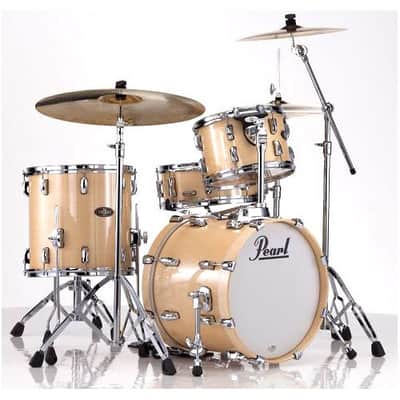 Pearl Vision 12/14/18/5.5x14 4pc Bop Drum Kit Clear Birch image 2