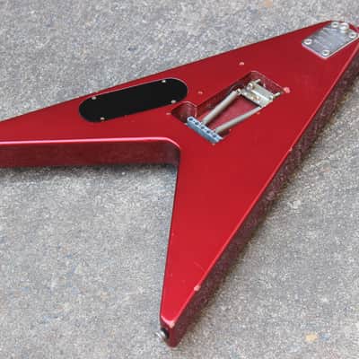 1985 Aria Pro II Japan XX-Deluxe Flying V MIJ Electric Guitar (Candy Apple Red) image 8