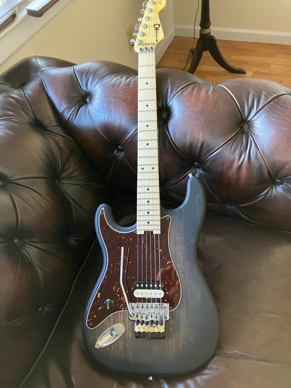 Left Handed Custom Charvel Tribute Guitar Floyd Rose Seymour Duncan Tb-4 Ash Body image 1