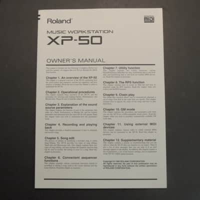 Immagine Roland XP-50 Owner's Manual [Three Wave Music] - 2