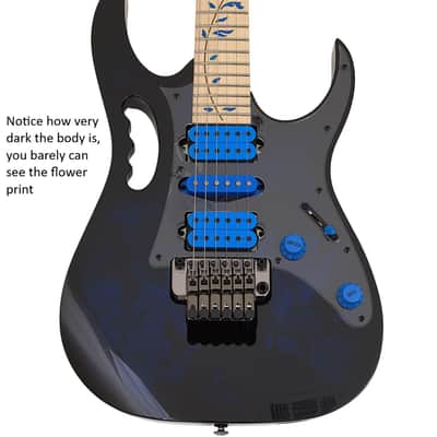 Ibanez JEM77P Steve Vai Guitar Blue Floral Pattern B-Stock image 2