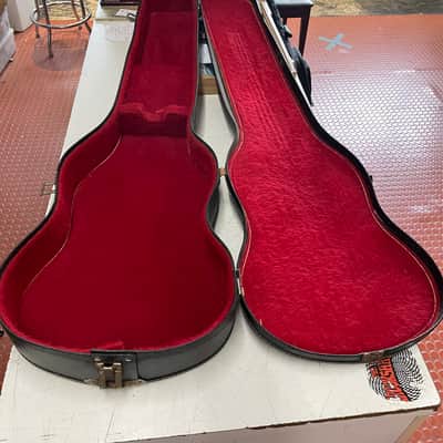 Gibson EB-O chipboard bass case - Clack/red interior image 5