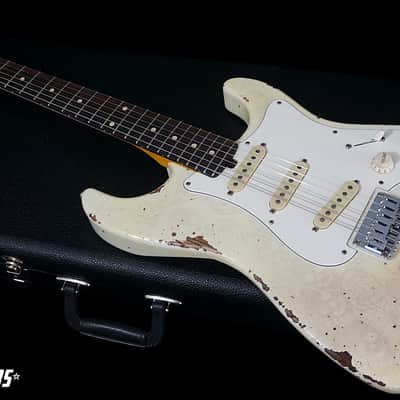 Friedman USA Custom Shop Vintage S Guitar in Mary Kaye Skull Lace image 3
