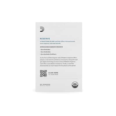 D'Addario Organic Reserve Bb Clarinet Reeds | 4.0 | 10-Pack image 2