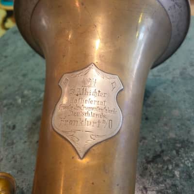 J. Altrichter Rare Antique BBb Tuba Brass Germany Frankfurt Late 19th Early 20th Century image 11