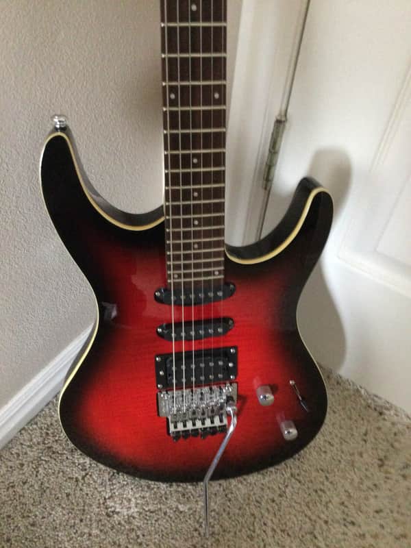 Washburn RX-25 With Floyd Rose 2010 - Flame Black Sunburst (Red