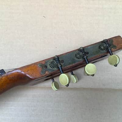 Unknown Vintage antique acoustic guitar solid wood image 13