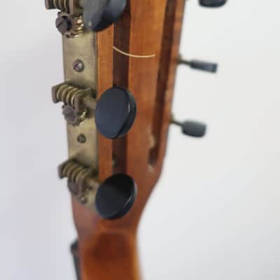 Antique Vintage 1930s Regal Parlor Guitar Project Scenic Floral Stencil Washburn Ditson Original Cloth Latch Case image 15
