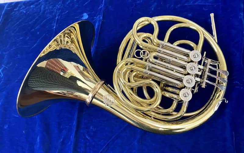 New Alexander 503MAL Double French Horn in Yellow Brass,Lacquered, Detachable Bell Flare;with Mouthpiece, Care Kit image 1
