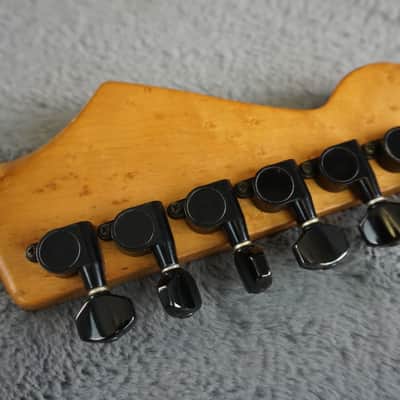 1985 ESP Japan Custom Craft House Super Strat Rare Early Pre-LTD Birdseye Maple Floyd Rose White image 16