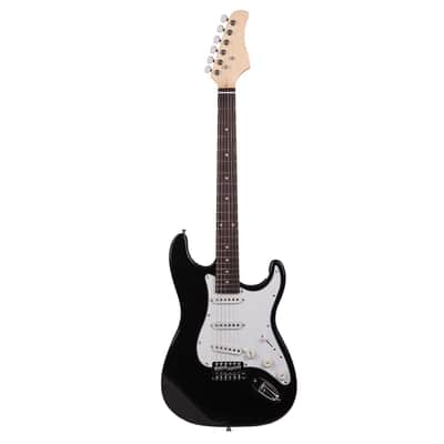 Cxxss Rosewood Fingerboard Electric Guitar Black - White image 1