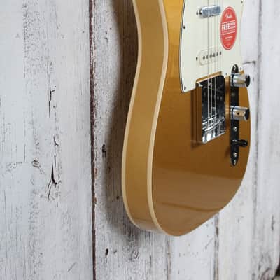 Squier Paranormal Custom Nashville Stratocaster Electric Guitar Aztec Gold image 8