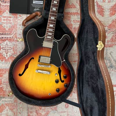 2015 Gibson Memphis ES-335 Block Sunset Burst W/ Figured Back & COA image 1