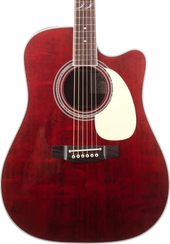 Takamine JJ325S John Jorgenson Signature Dreadnought Acoustic-Electric Guitar, Solid Spruce Top, Gloss Red Stain image 1
