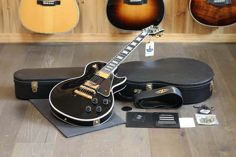 2025 Gibson Les Paul Custom Electric Guitar Black Ebony + COA OHSC image 1