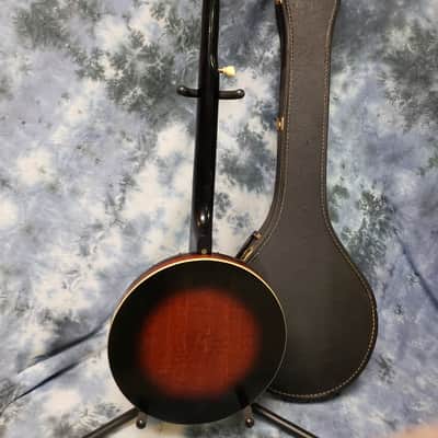 Vintage 1964 Silvertone H-802L 5 String Banjo New Strings Pro Setup Original Soft Shell Case image 10