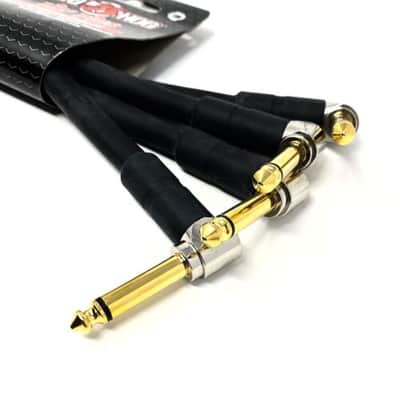 Pig Hog PHLIL6 Lil PIgs Tour Grade Patch Cables 6IN, Black 4-Pack image 5