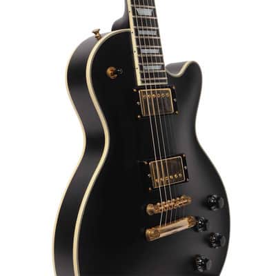 Eastman 2022 SB57/N-BK Electric Guitar with Case - Black with Gold Hardware image 4