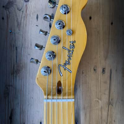 2019 Fender USA Britt Daniel Tele® Thinline Amarillo Gold & hard shell case image 7