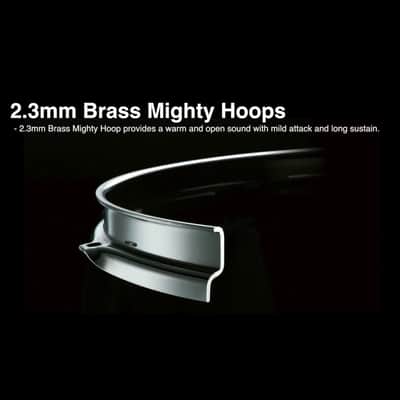 Tama MFB1410N Brass Flanged Hoop 14" 10-Lug Nickel Plated image 2