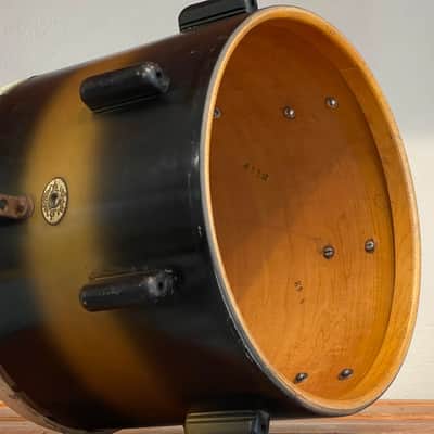 1942 Ludwig & Ludwig Victory 14" Black & Duco Tunable Floor Tom 12x14 image 3