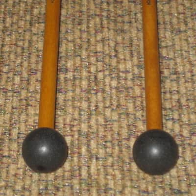 one pair new old stock A+ Mike Balter MB10AB (10AB) Hard Keyboard Mallets, 7/8" phenolic (plastic) round HEADS and natural birch HANDLES - mid to late 1990s (+ packaging) Unwound Series image 19
