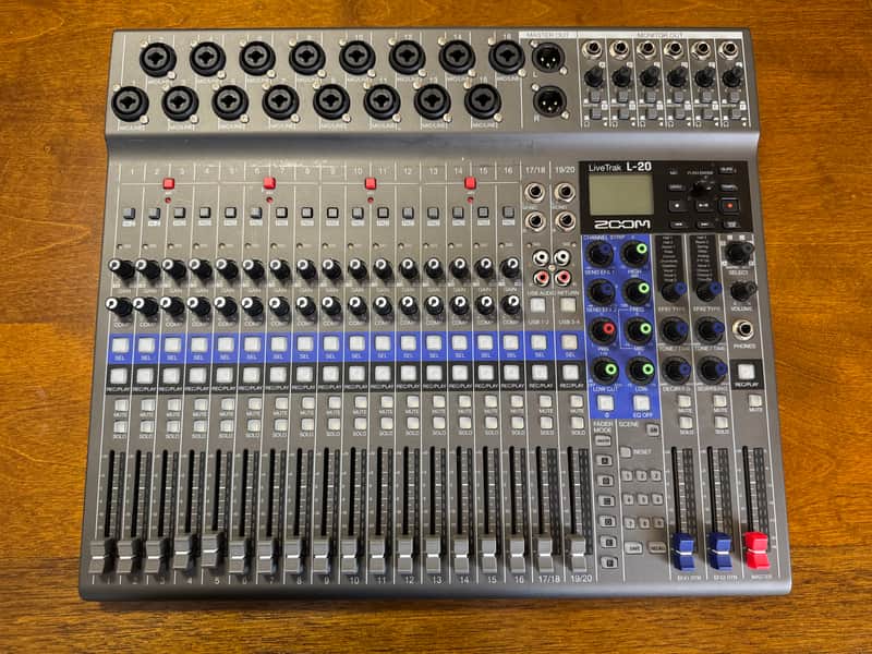 Zoom LiveTrak L-20 Digital Mixer / Recorder 2010s - Grey / Blue image 1