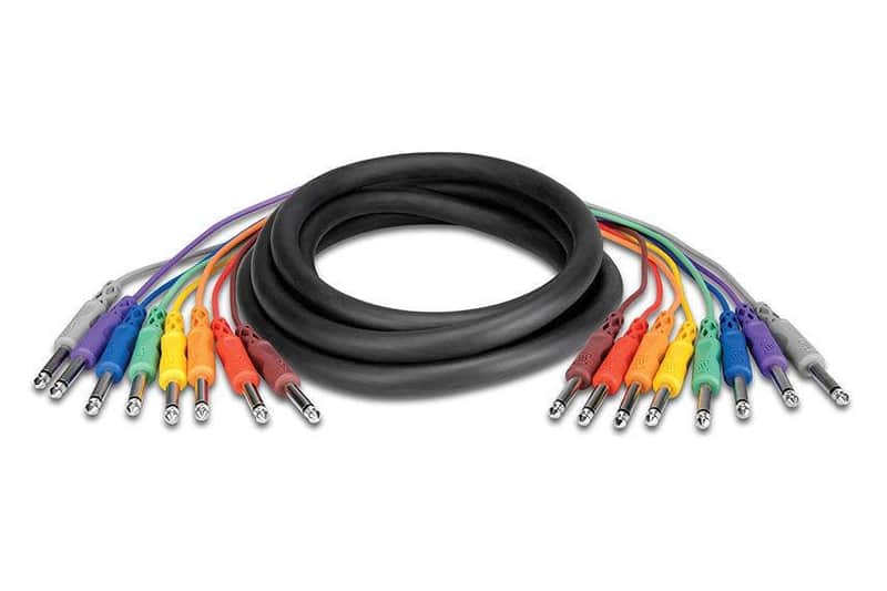 Hosa CPP800 Series 8 Channel 1/4" TS to 1/4" TS Snake 2 meters image 1