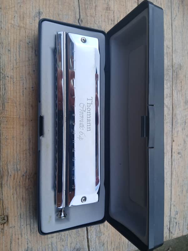 Thomannn Chromatic 64 harmonica 2020 - Nickel image 1