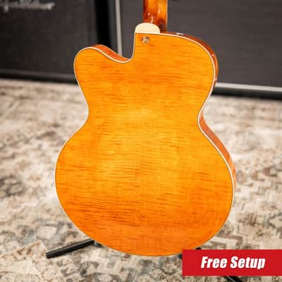 Eastman AR580CE-HB Archtop Electric Guitar - Honey Burst with Hardshell Case image 2