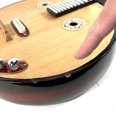 Awesomesauce electrified Yueqin electric noise instrument The Electric Moon Lute 2025 - Wood image 9