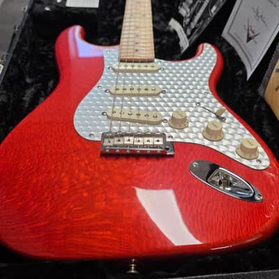 Fender Lacewood Stratocaster Custom Shop NAMM UK Showcase Tour American USA Orange Strat Turned Aluminum Aluminium Pick Guard 1 of 1 Electric Guitar image 1
