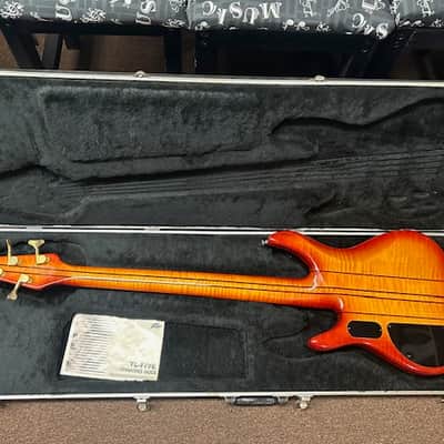 Used PEAVEY TL-Five 5-string electric Sunburst Orange w/ Hard Case BASS guitar TL-5 image 10