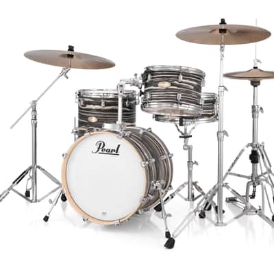 Pearl Decade Maple Artisan Limited Edition 4-pc. Bop Shell Pack With All Maple Shells, Satin Lacquer Finish Black Satin Marble image 5
