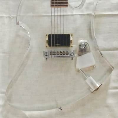 Fernandes MG-85C Clear Acrylic Mockingbird-Hide of X Japan Signature Model image 3