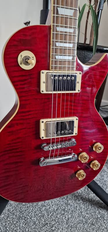 Epiphone Gibson Les Paul Standard Plus Top from Korea 1997 - Wine Red image 1