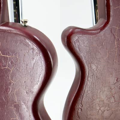 Used AS/IS Harmony Stratotone H44 Electric Guitar Refinished w/ Modified Jack/Screws - Fair Condition image 11