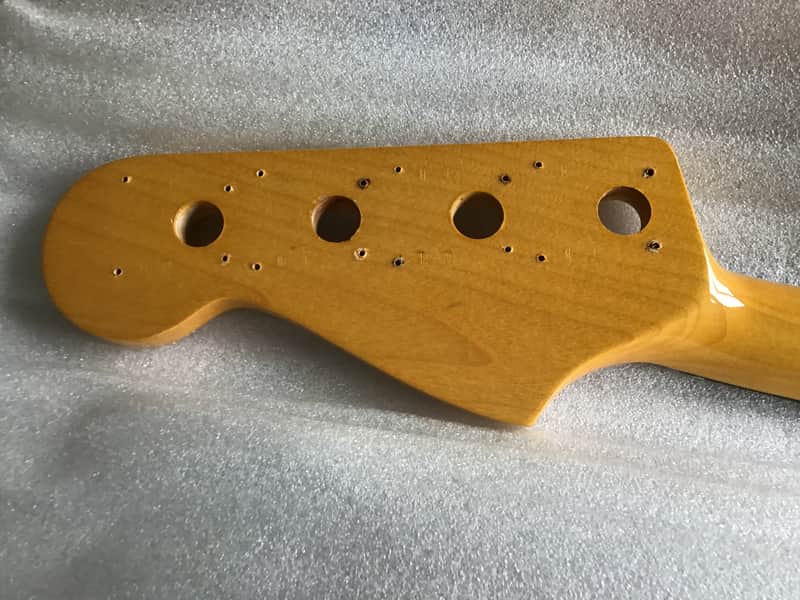 Fender Custom Built ‘75 Jazz Bass Neck 1975 - Vintage Yellow Gloss Nitro image 1