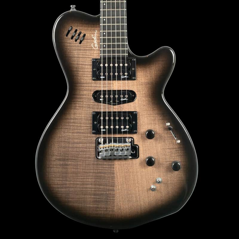 Godin XTSA Leaftop Trans Black
