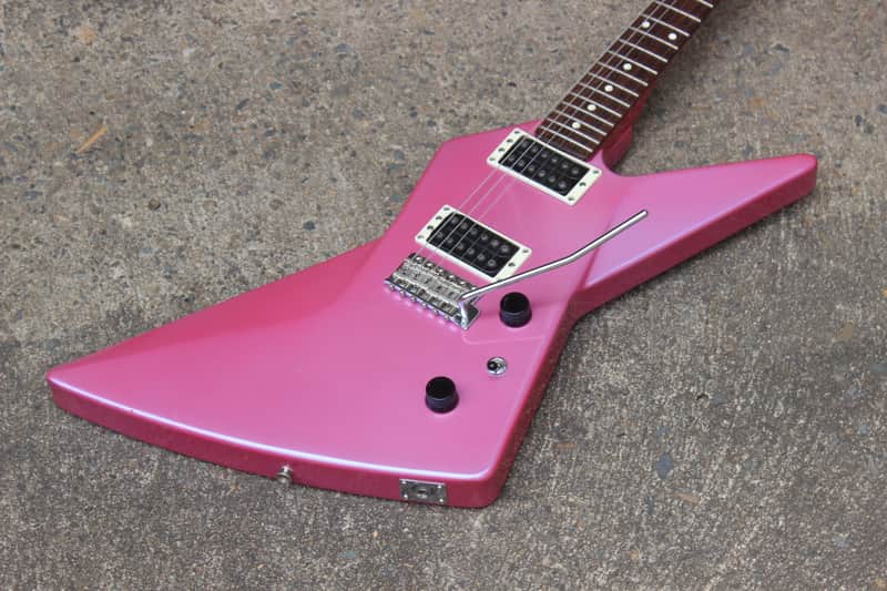 1980's Yamaha EX-1 Explorer Electric Guitar Made in Japan (Pink) image 1