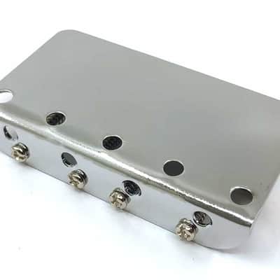 Wilkinson 4 String Vintage Style Bass Bridge - Black---black image 4